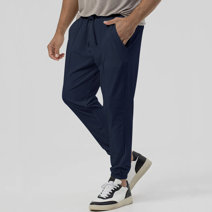 Casual men's jogger pants with elastic waistband and practical side pockets Lune London