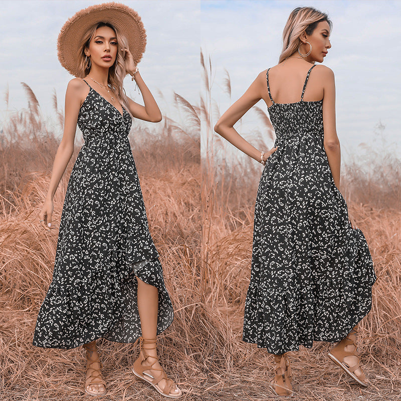 Lune London Adjustable Strap Layered Boho Maxi Dress for Women