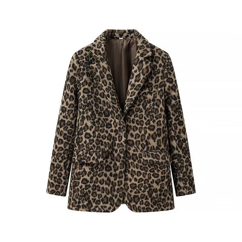 Elegant leopard blazer jacket for women Lune London