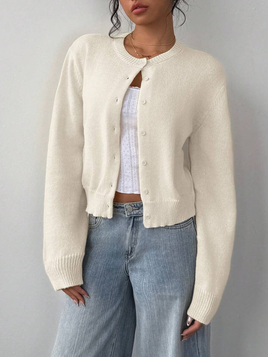 Ladies casual knit vest with buttons Lune London