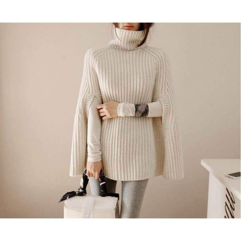 Pull femme avec col roulé et ceinture Chic & Stil