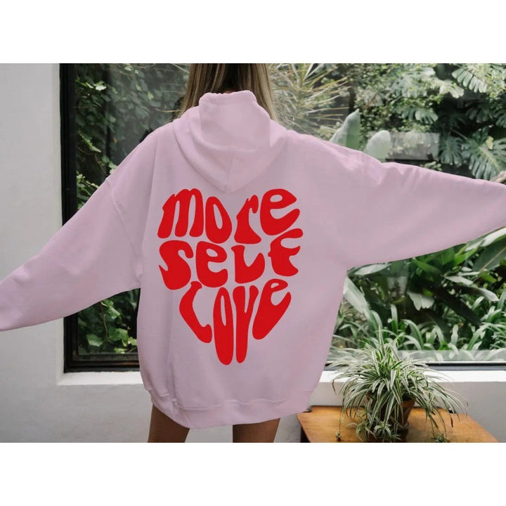 Women's oversized hooded sweatshirt with creative heart design Lune London