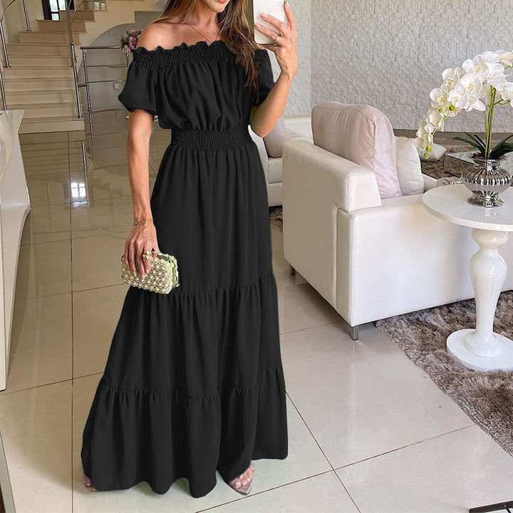 Off-Shoulder Chic Ruffle Maxi Dress