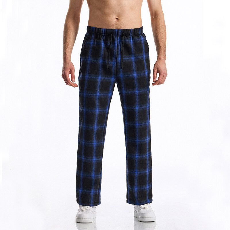 Men's flannel pajama pants with comfortable elastic waistband Lune London