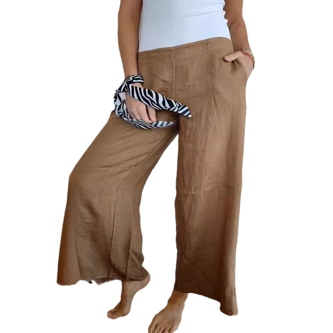Lune London breathable wide linen pants for ladies
