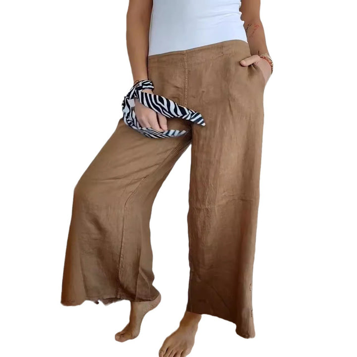 Lune London breathable wide linen pants for ladies