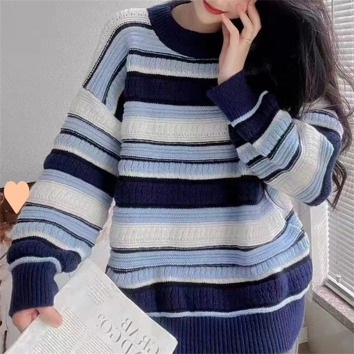 Casual pull for women with textured striped pattern Lune London
