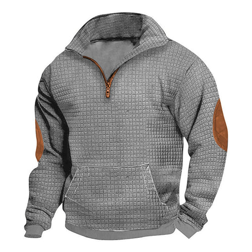 Men's sweater with high collar and zipper Lune London