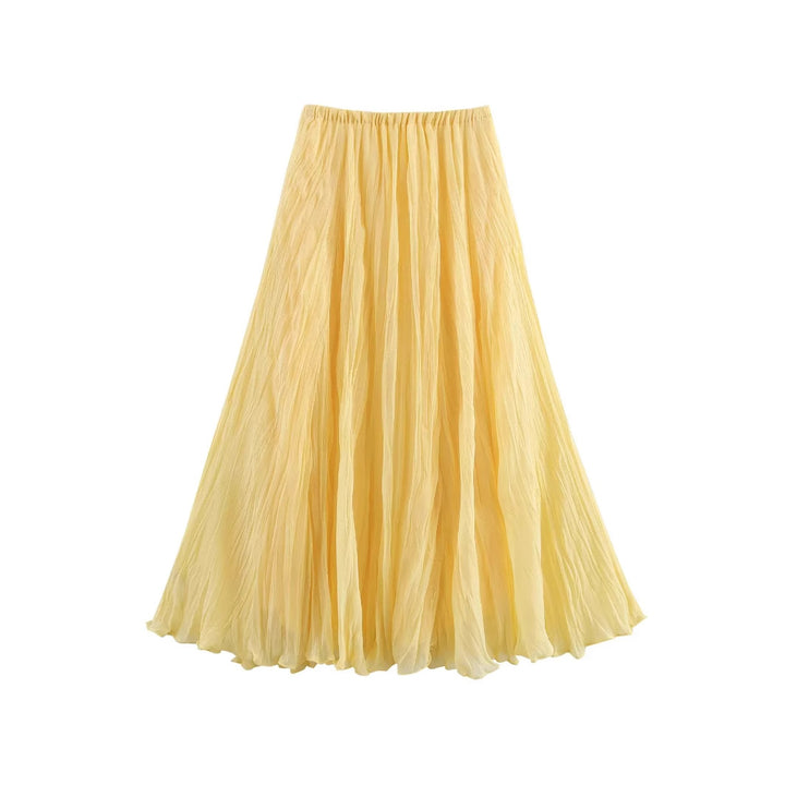 Fluid maxi skirt for women with elastic waist and voluminous cut Lune London