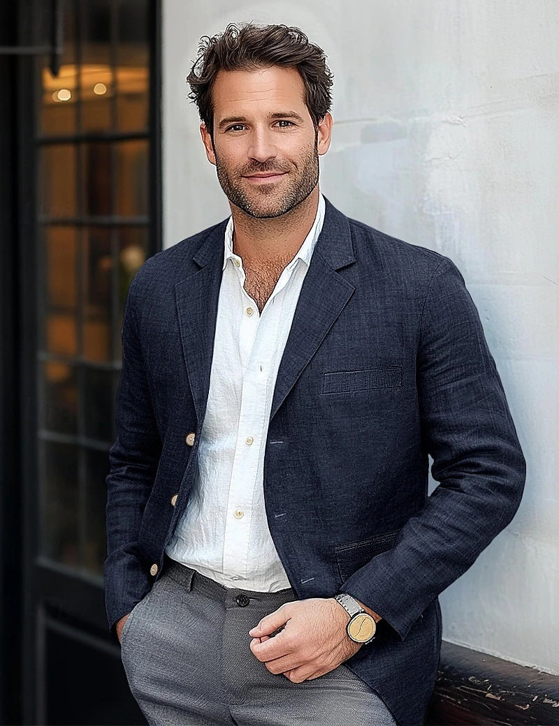 Casual linen blazer for men Lune London
