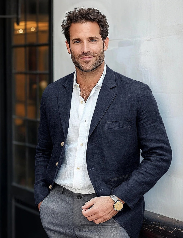 Casual linen blazer for men Lune London