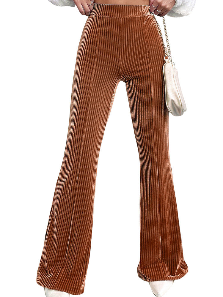 Ladies Bootcut Pants Elegant in High-Quality Velvet Lune London