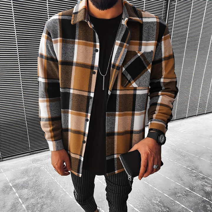 Men's Checked Flannel Shirt Jacket Lune London