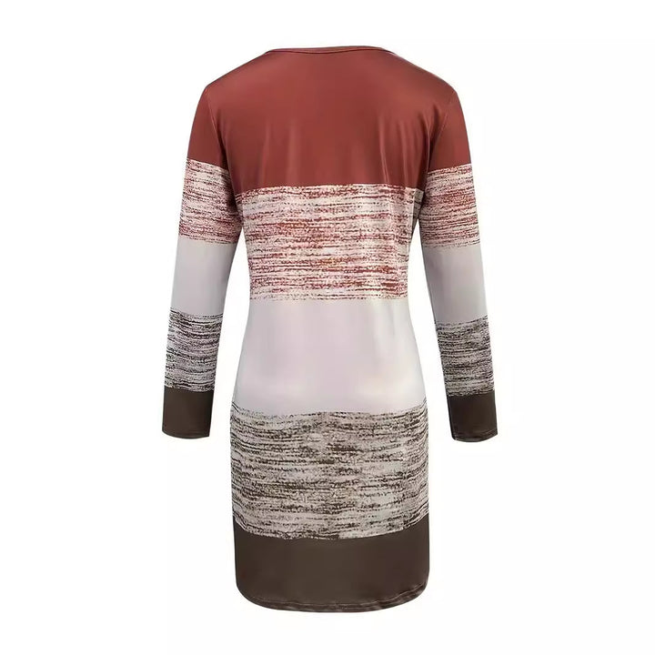 Casual women's leisure dress with graphic striped pattern and relaxed fit Lune London
