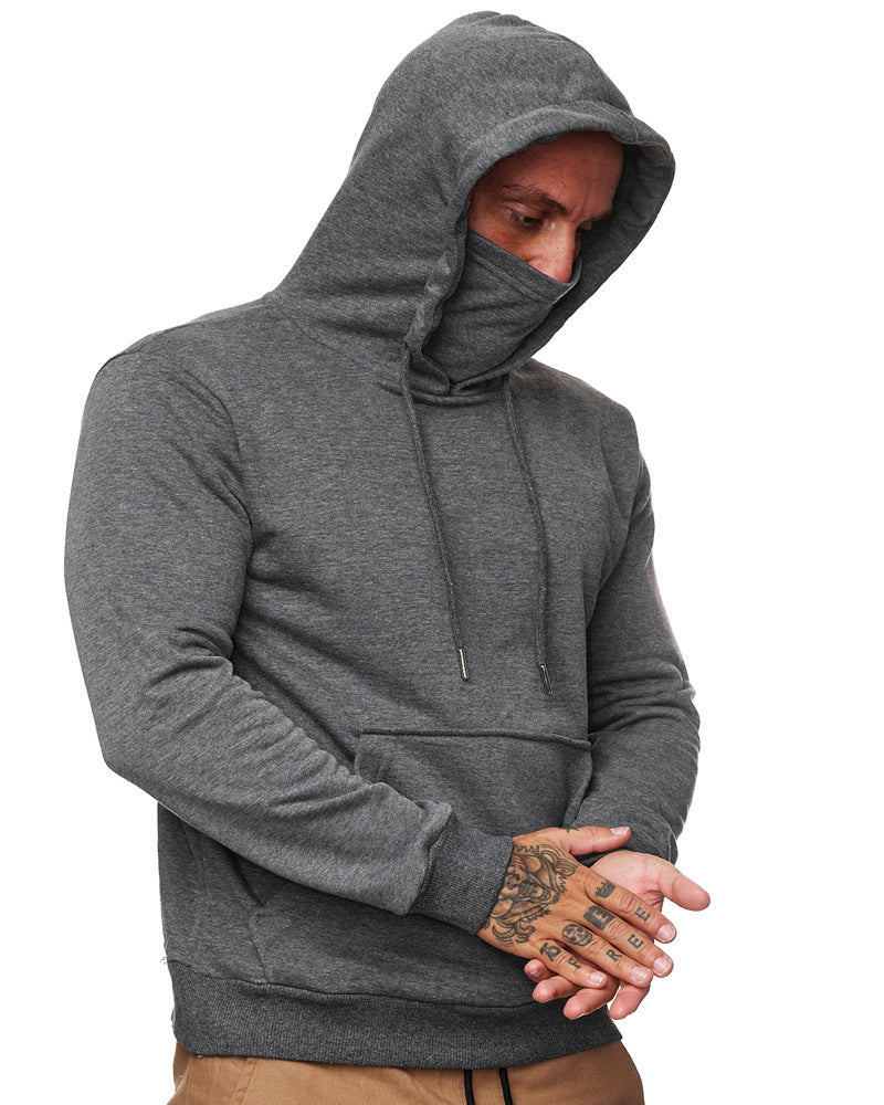 Men's hoodie with multifunctional collar Lune London