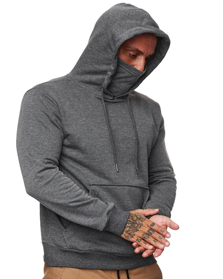 Men's hoodie with multifunctional collar Lune London