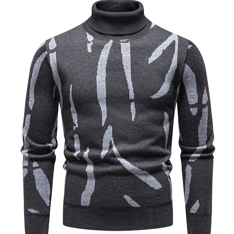 Trendy turtleneck for men with eye-catching pattern Lune London