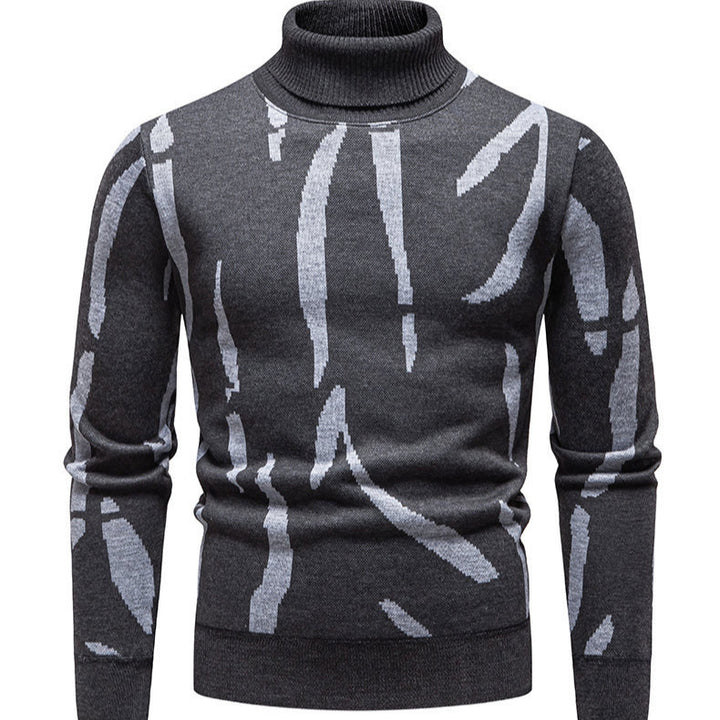 Trendy turtleneck for men with eye-catching pattern Lune London