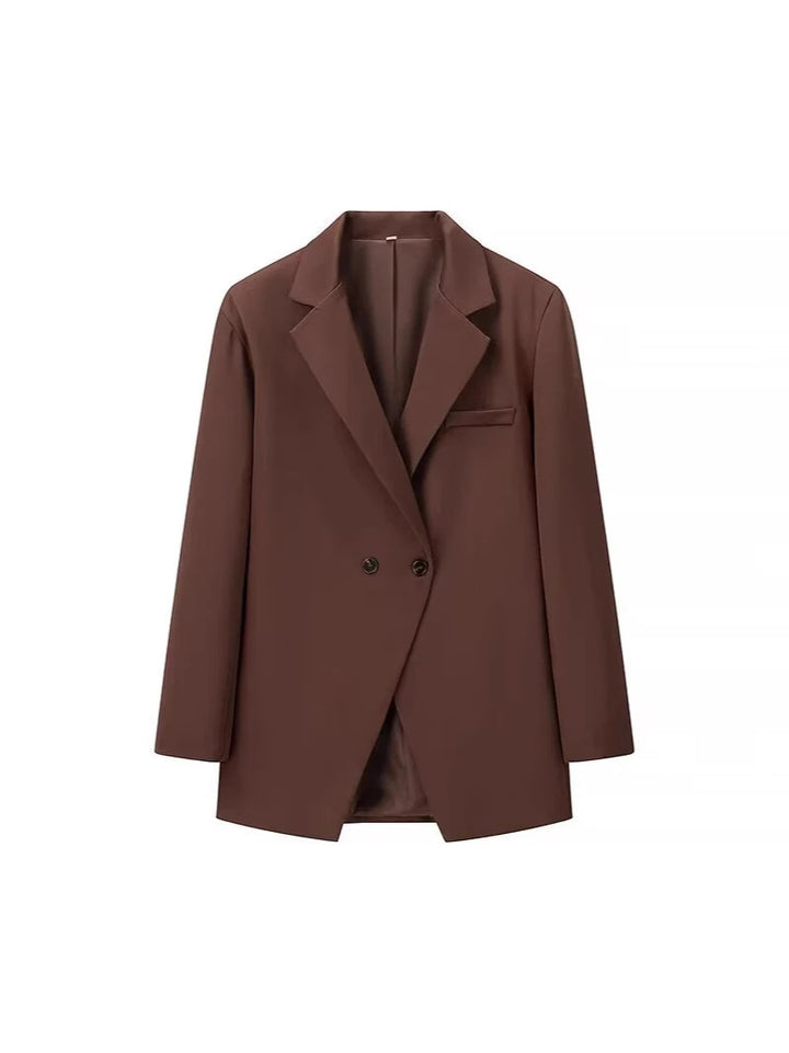 Elegant oversized women’s blazer with double-breasted and practical pockets Lune London