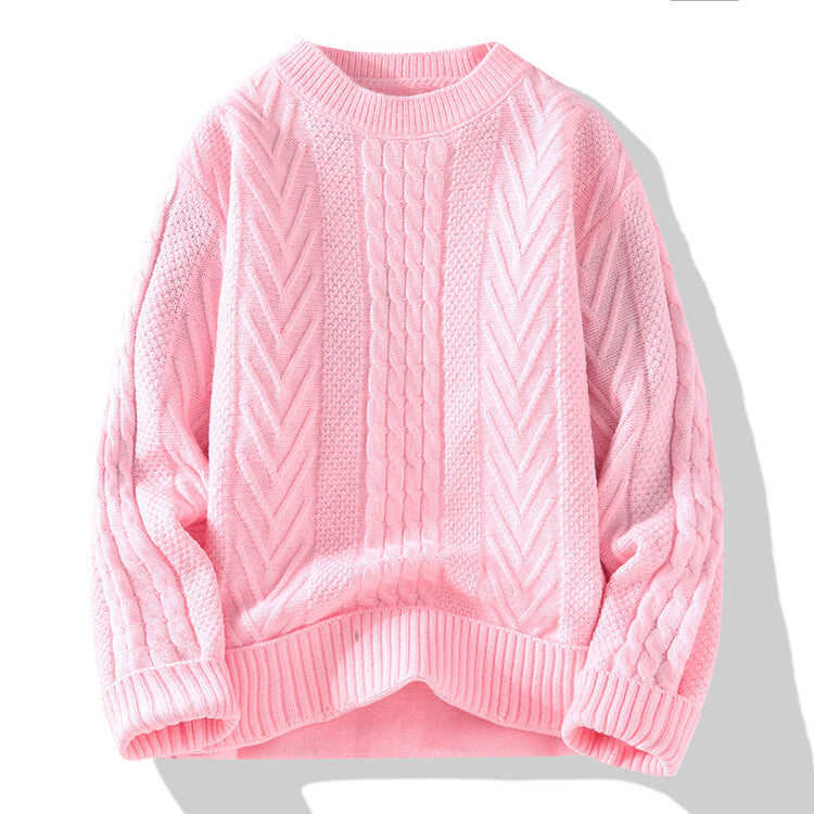Lune London | Men's chunky knit sweater with cable pattern and casual fit