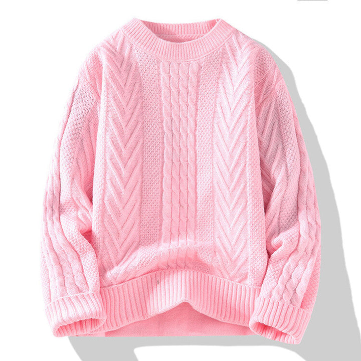 Lune London | Men's chunky knit sweater with cable pattern and casual fit