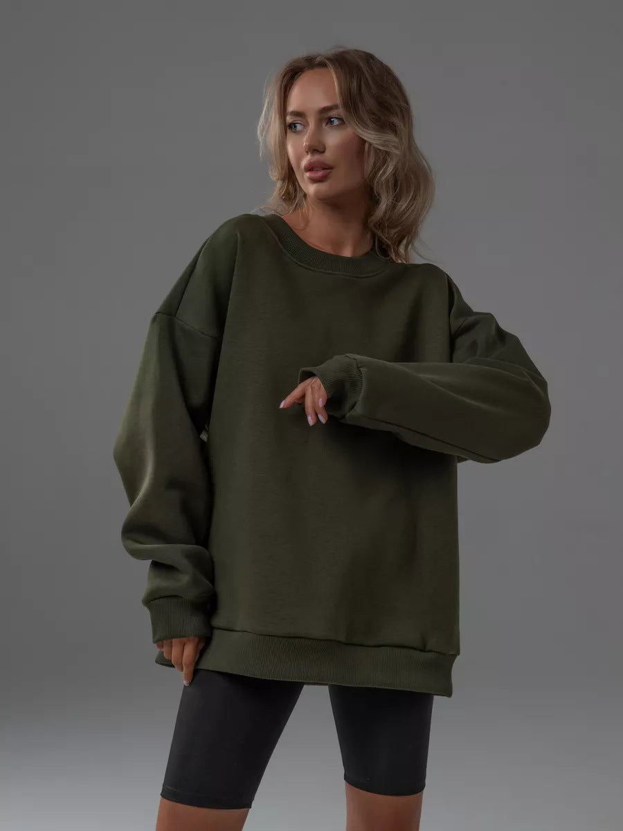 Women's casual sweatshirt with wide shoulders and soft lining Lune London