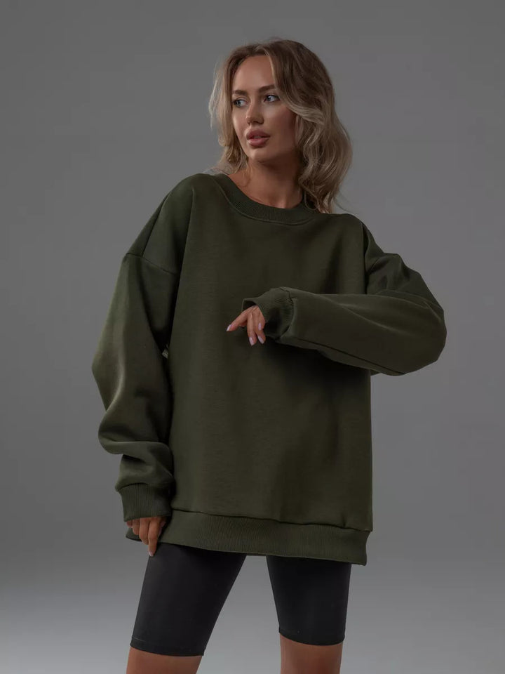 Women's casual sweatshirt with wide shoulders and soft lining Lune London