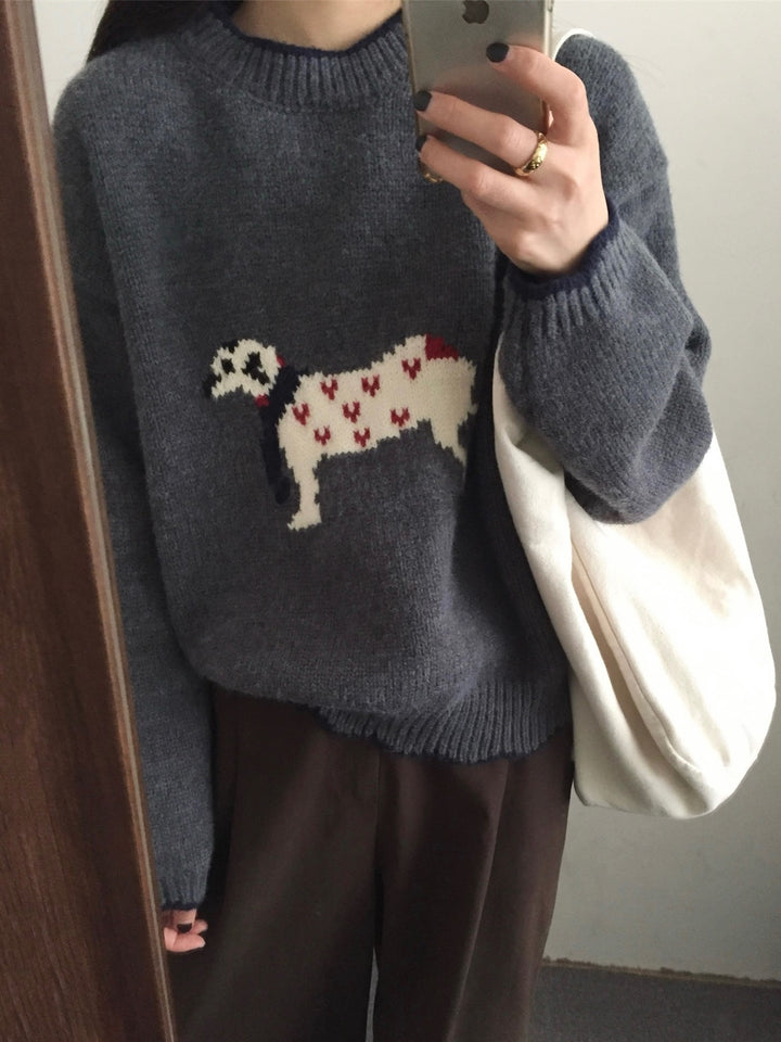 Cozy sweater for women with animal pattern Lune London