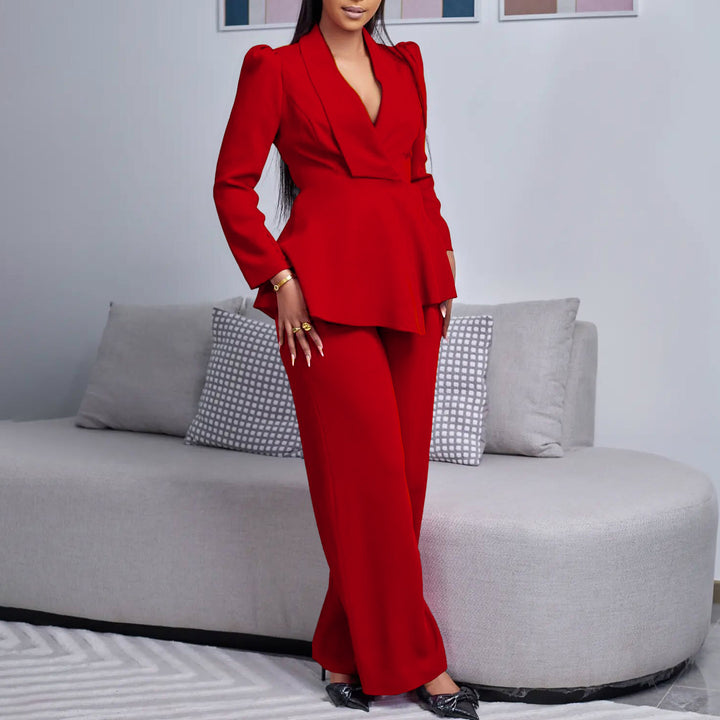 Ladies' set with elegant cut and fluid blazer Lune London