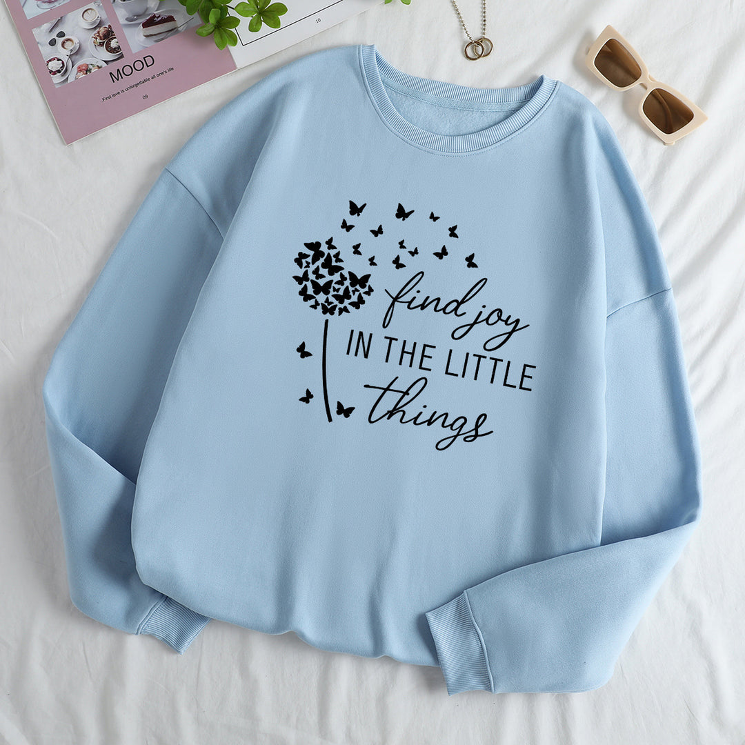 Sweatshirt pour femmes avec slogan motivant et imprimé floral Chic & Stil