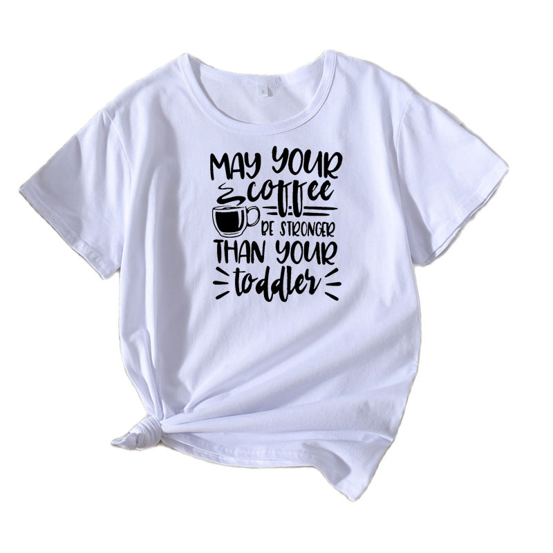 Ladies Casual T-shirt Coffee Lover Lune London