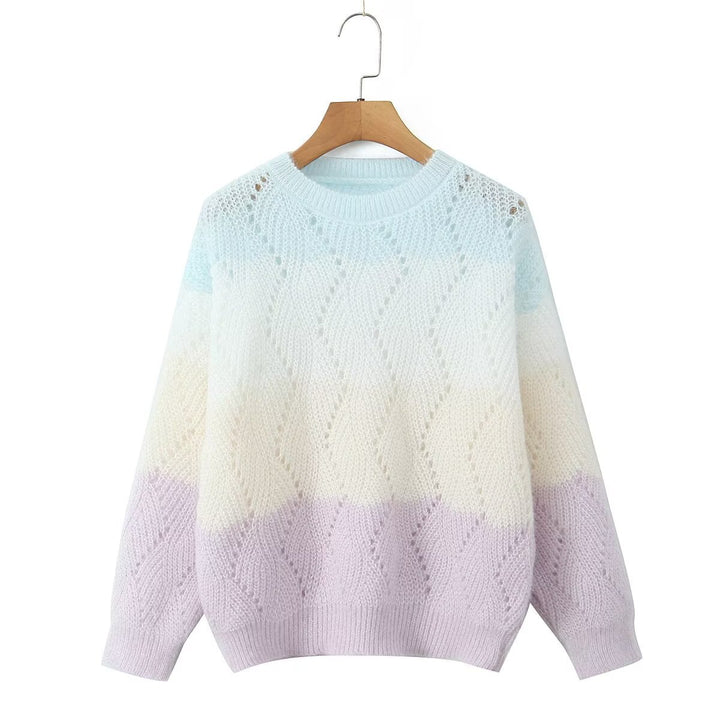 Femme Pull Tricot Confortable avec Couleurs Délicates Chic & Stil