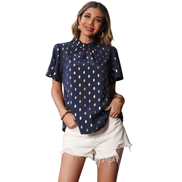 Elegant Woman Polka Dot Blouse Lune London