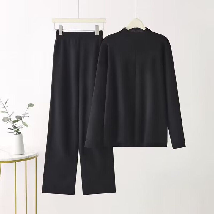 Ladies elegant set composed of long sleeve top and palazzo pants Lune London