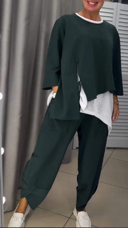 Ladies casual lounge set with stylish accents Lune London