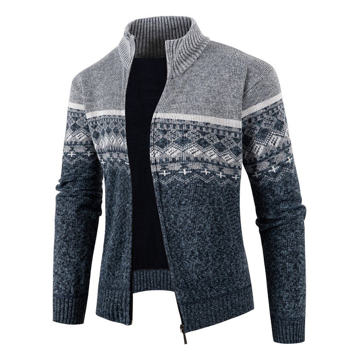 Elegant knitted jacket for men with high collar Lune London
