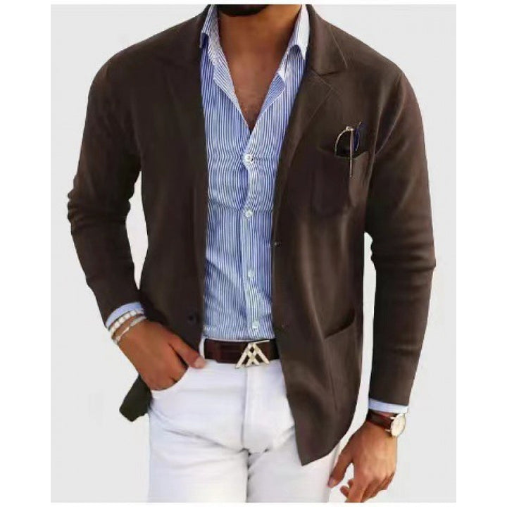Casual knit blazer for men with modern details Lune London