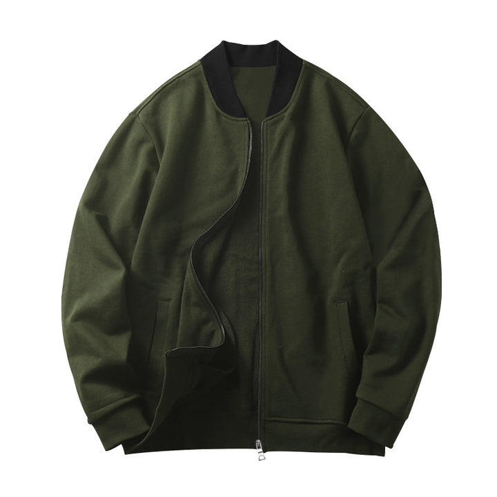 Sporty bomber jacket for men with hidden zipper and elastic cuffs Lune London
