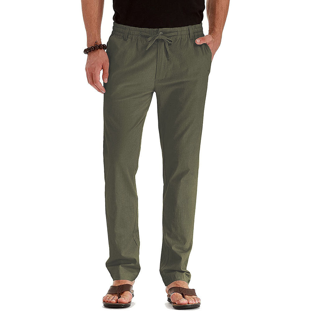 Casual linen pants for men with elastic waistband and comfortable fit Lune London