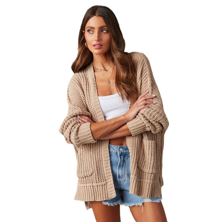Ladies Casual Knit Vest with Pockets and Open Front Lune London