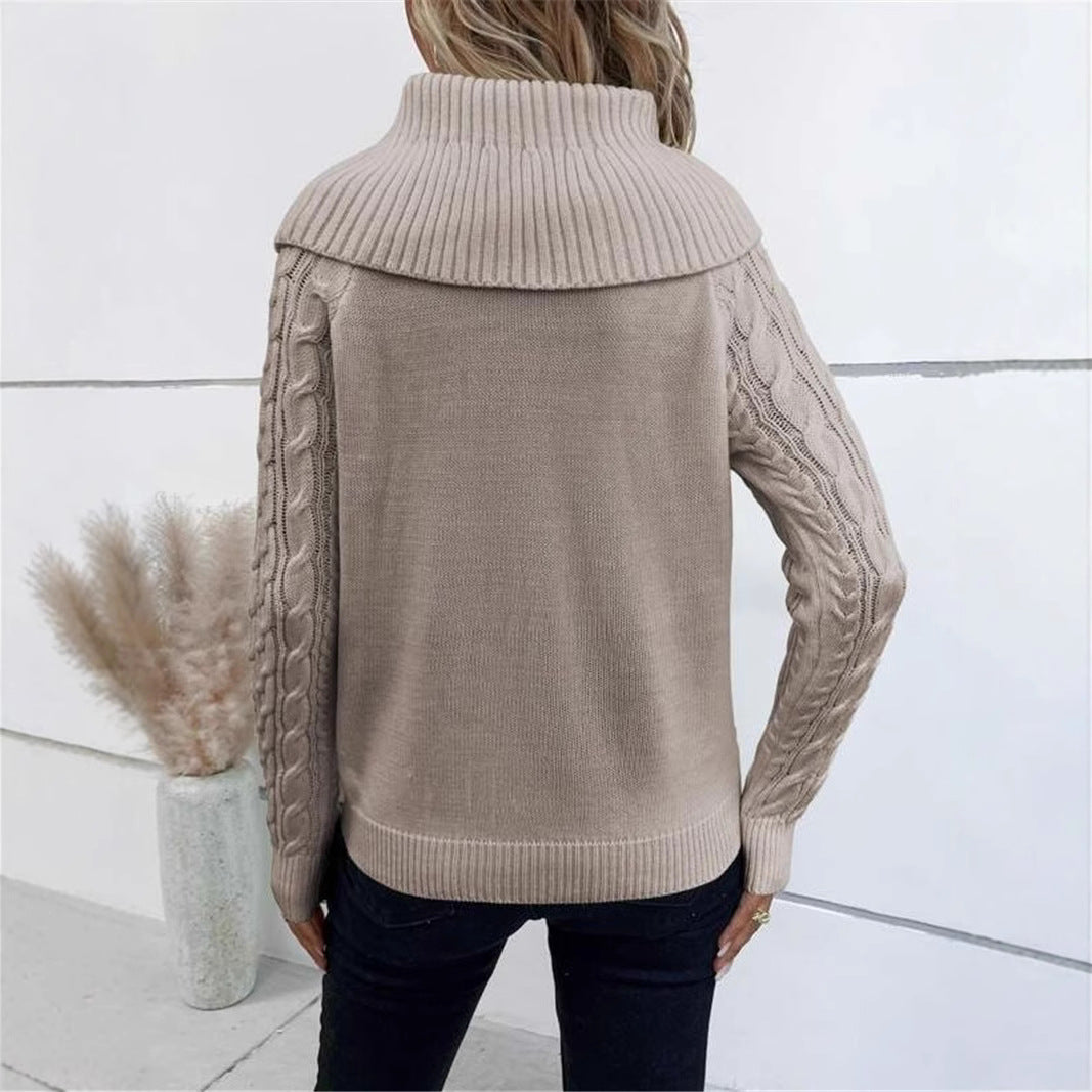 Ladies oversized knit sweater with chic and style