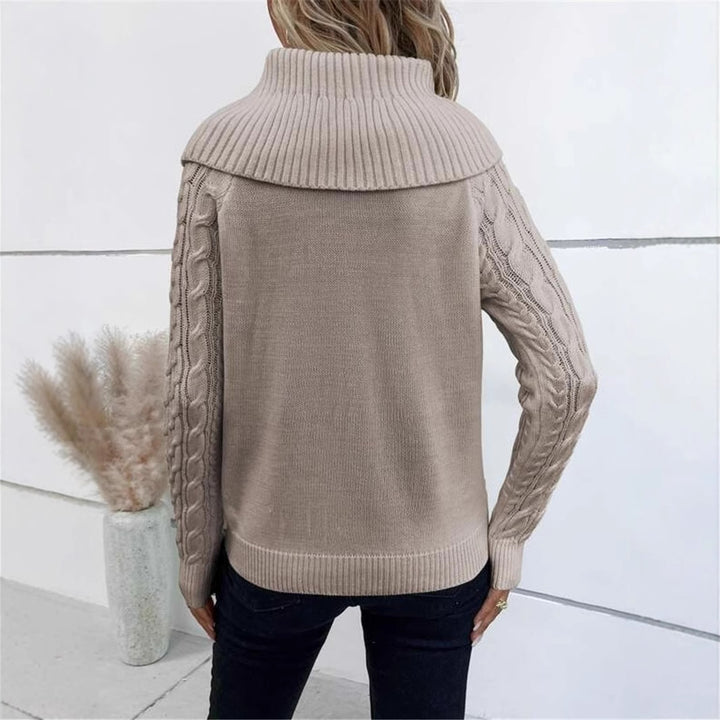 Ladies oversized knit sweater with chic and style