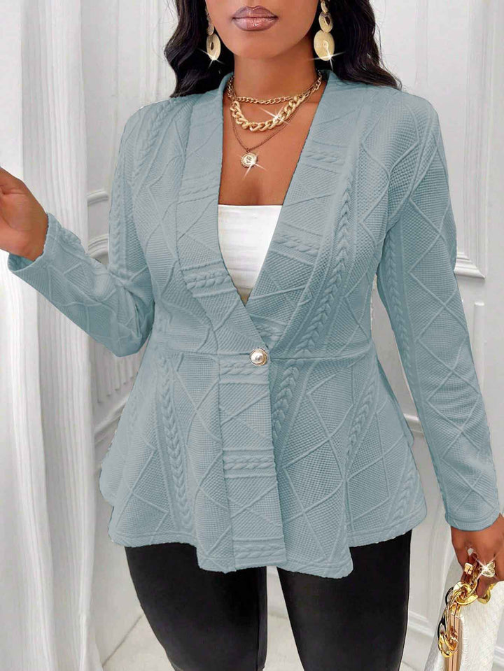Ladies Elegant Jacket with Textured Design and Flattering Chic Cut and Style