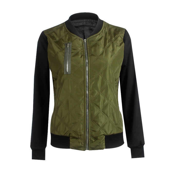 Quilted fashion jacket for women bomber style with zipper Lune Londonl