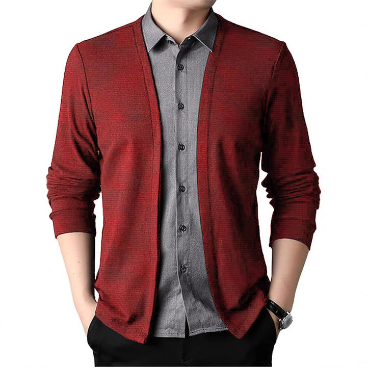 Structured open-edged cardigan for men Lune London