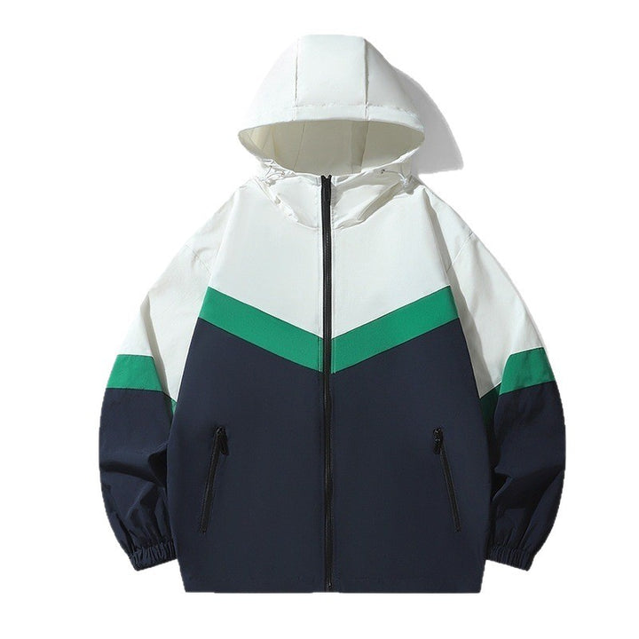 Lightweight transition jacket for men with adjustable hood system and breathable inserts Lune London