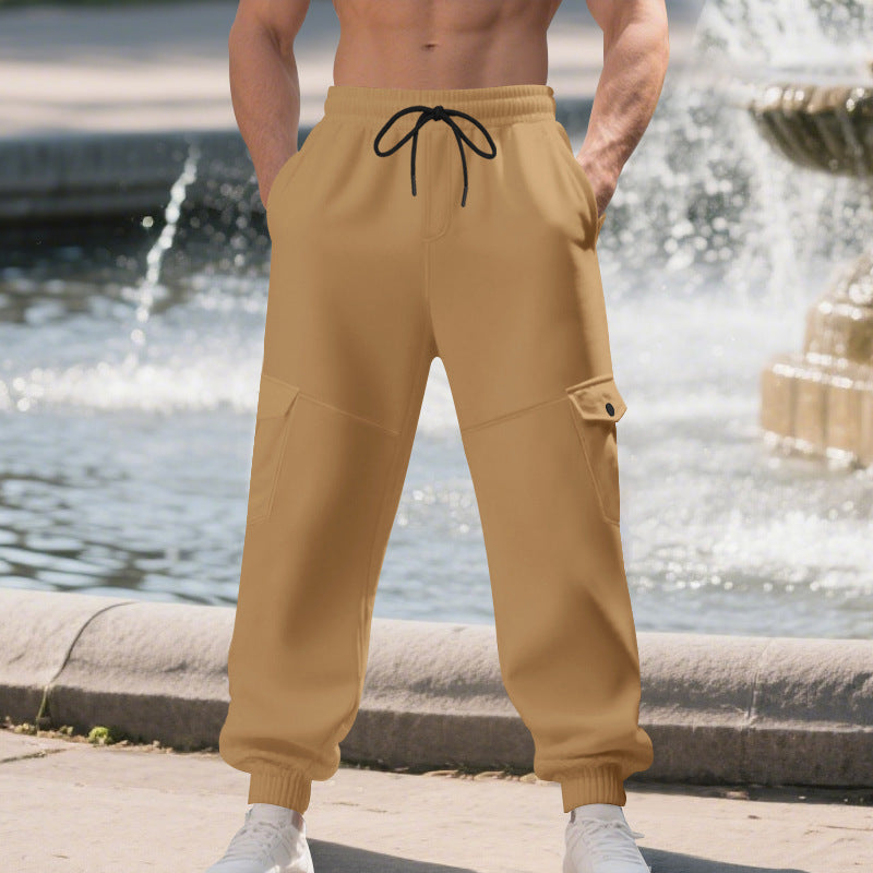 Casual cargo jogger pants for men with practical side pockets Lune London