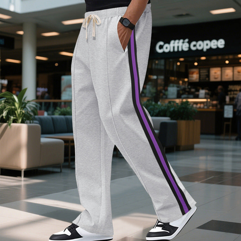 Men's casual leisure pants with contrasting side stripes Lune London