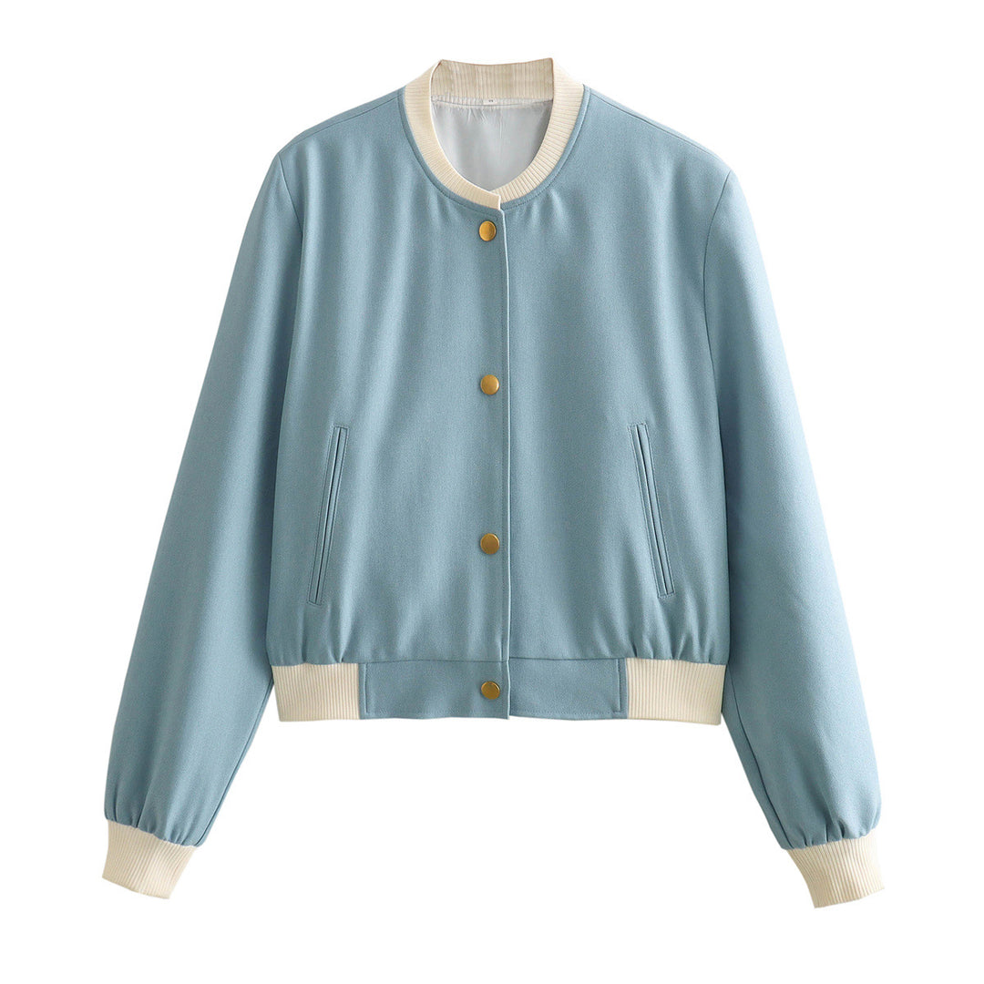 Fashionable short women's bomber jacket with contrasting details Lune London