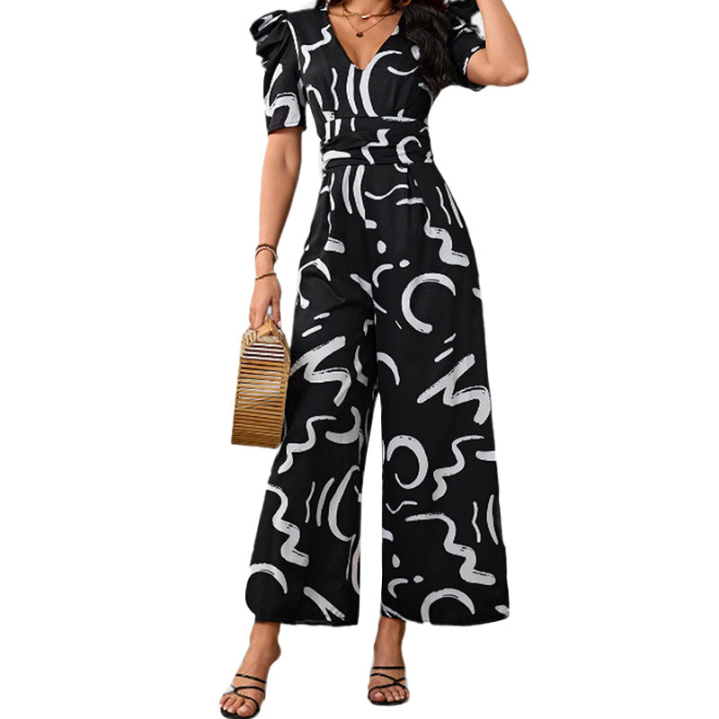 Femmes élégant combinaison avec motif graphique stylé Chic & Stil